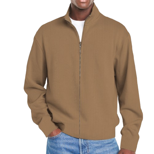 Men's Basic Versatile Zipper Sweatshirt