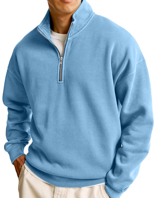 Men's Fashionable Casual Stand Collar Long Sleeved Sweatshirt