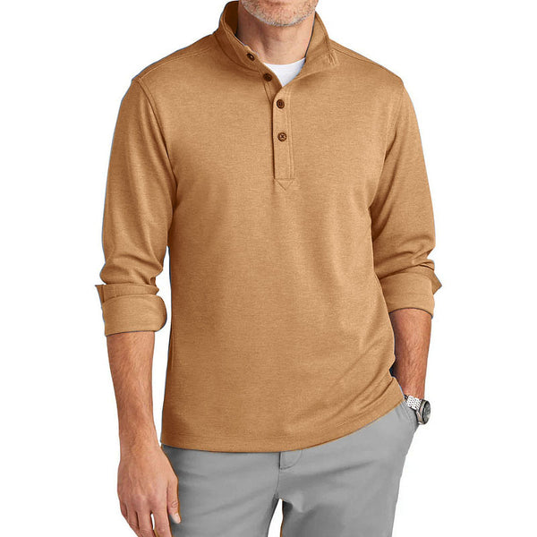 Men's Basic Vintage Long Sleeve Polo Shirt Sweatshirt