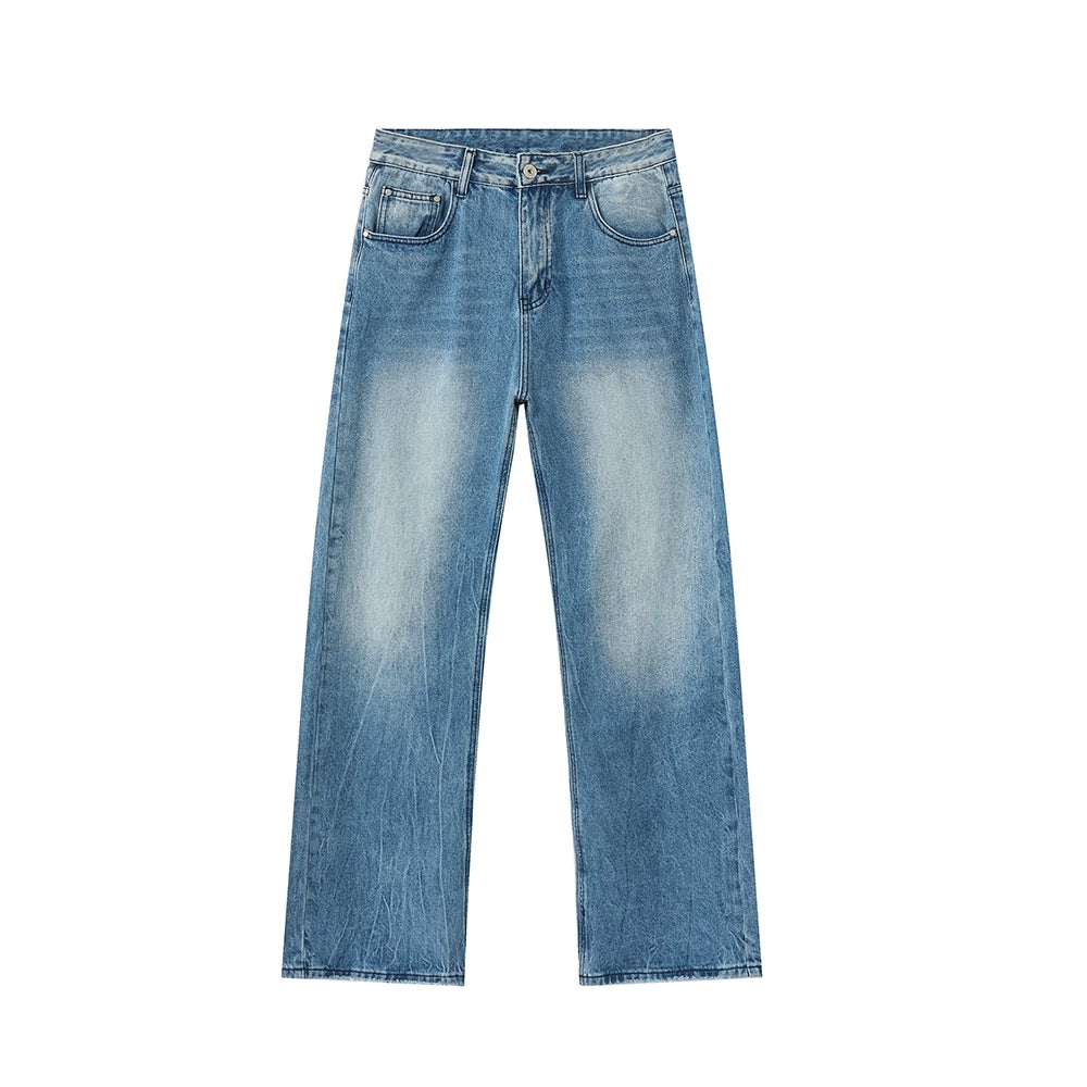 Washed Straight Hundred Trendy Casual Jeans